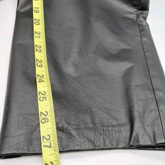 West Bay Women's Size 10 Leather Pants Black High Rise Vintage - Picture 7 of 11